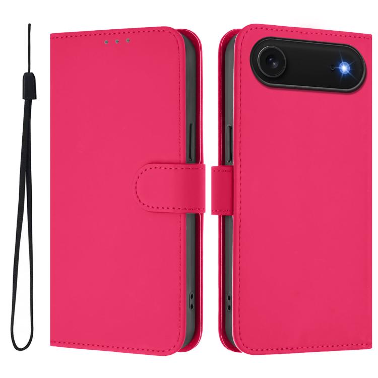 スキンフィール無地レザースマホケースストラップ付き、iPhone Air用、iPhone 16 Pro Max用