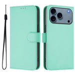 スキンフィール無地レザースマホケースストラップ付き、iPhone 17e / 16e用、iPhone 17 Pro Max用