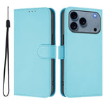 スキンフィール無地レザースマホケースストラップ付き、iPhone 17e / 16e用、iPhone 17 Pro Max用