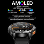 LEMFO K67 1.43インチ AMOLEDスクリーン GPSスポーツスマートウォッチ、Bluetooth通話 / 健康管理対応