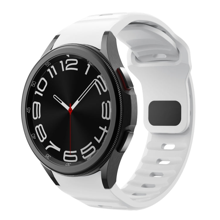 ウェーブテクスチャーリバースバックルシリコンウォッチバンド、Samsung Galaxy Watch 7 / 6 / 5 / 4用