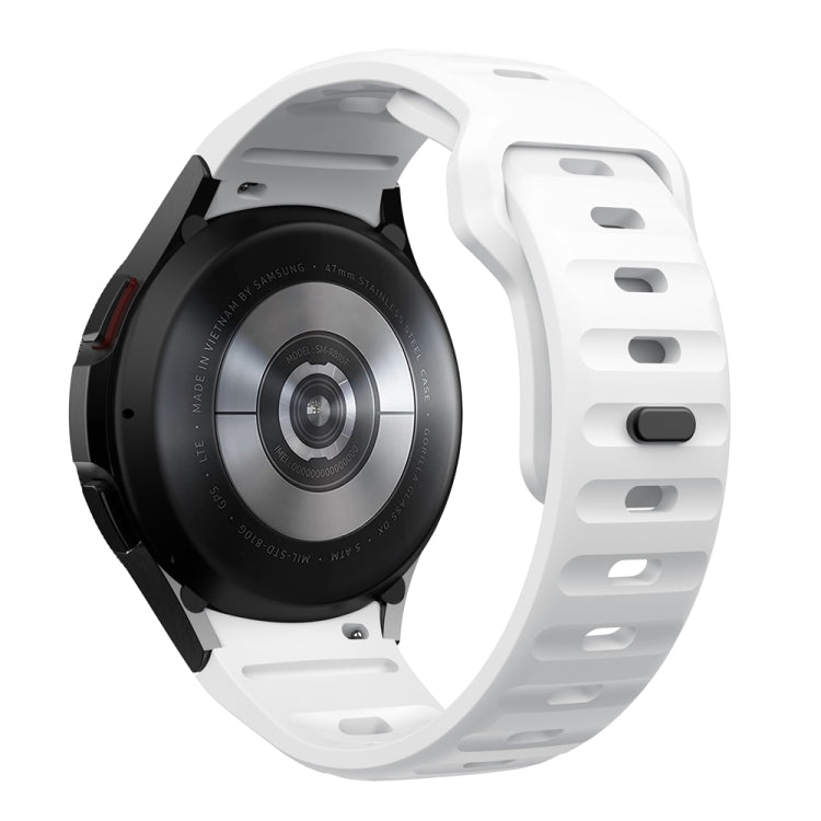 ウェーブテクスチャーリバースバックルシリコンウォッチバンド、Samsung Galaxy Watch 7 / 6 / 5 / 4用