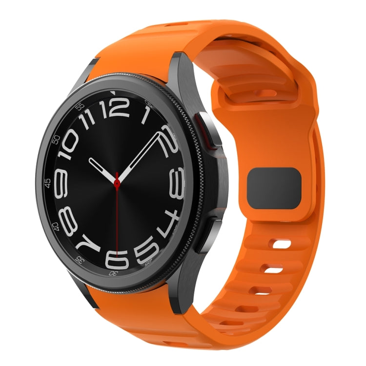 ウェーブテクスチャーリバースバックルシリコンウォッチバンド、Samsung Galaxy Watch 7 / 6 / 5 / 4用