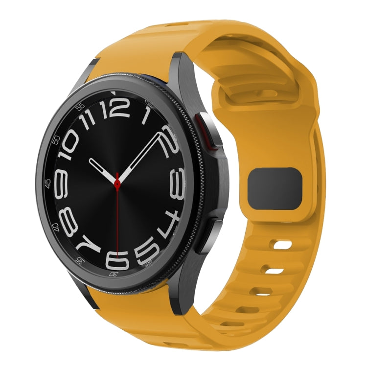 ウェーブテクスチャーリバースバックルシリコンウォッチバンド、Samsung Galaxy Watch 7 / 6 / 5 / 4用