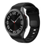 ウェーブテクスチャーリバースバックルシリコンウォッチバンド、Samsung Galaxy Watch 7 / 6 / 5 / 4用
