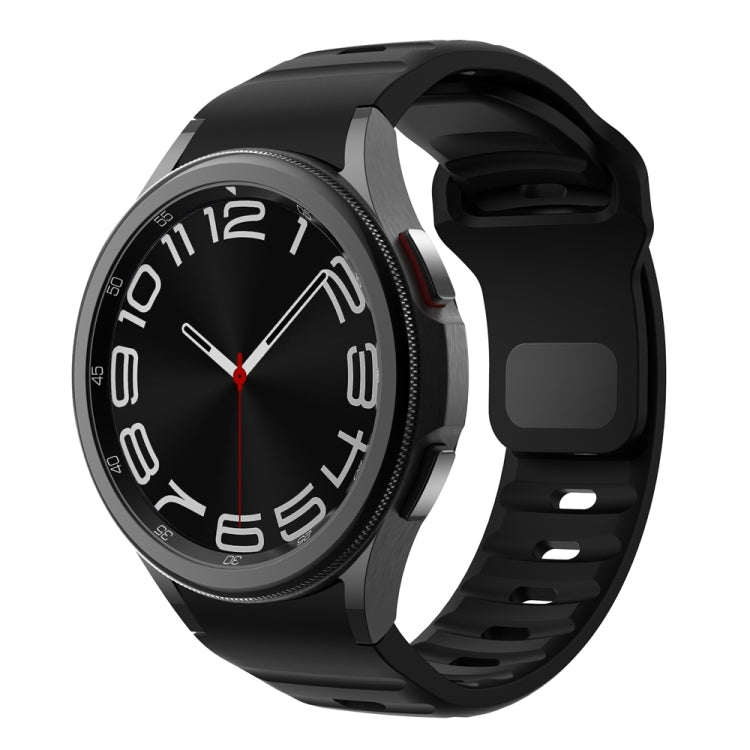 ウェーブテクスチャーリバースバックルシリコンウォッチバンド、Samsung Galaxy Watch 7 / 6 / 5 / 4用