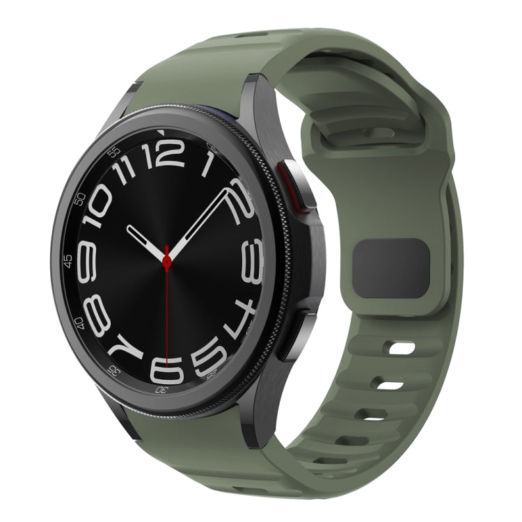 ウェーブテクスチャーリバースバックルシリコンウォッチバンド、Samsung Galaxy Watch 7 / 6 / 5 / 4用