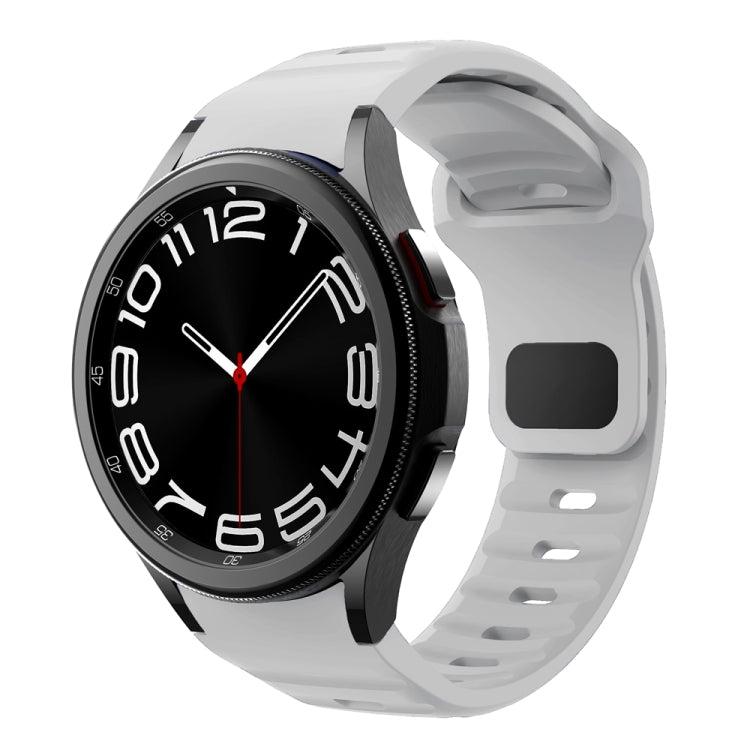 ウェーブテクスチャーリバースバックルシリコンウォッチバンド、Samsung Galaxy Watch 7 / 6 / 5 / 4用
