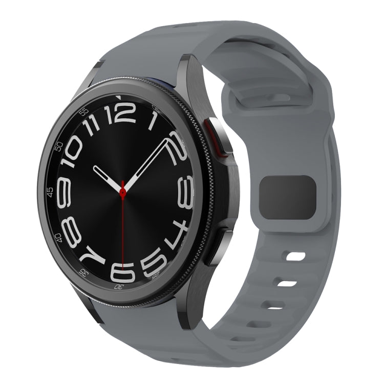 ウェーブテクスチャーリバースバックルシリコンウォッチバンド、Samsung Galaxy Watch 7 / 6 / 5 / 4用