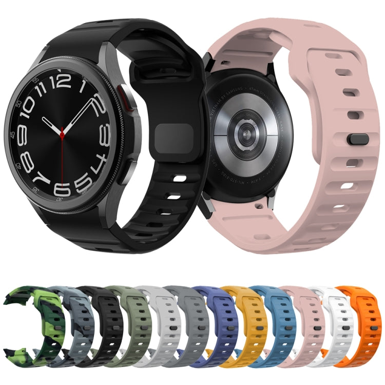 ウェーブテクスチャーリバースバックルシリコンウォッチバンド、Samsung Galaxy Watch 7 / 6 / 5 / 4用