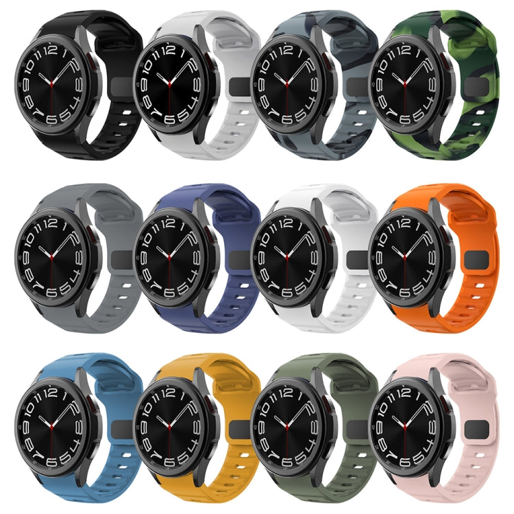 ウェーブテクスチャーリバースバックルシリコンウォッチバンド、Samsung Galaxy Watch 7 / 6 / 5 / 4用