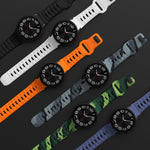 ウェーブテクスチャーリバースバックルシリコンウォッチバンド、Samsung Galaxy Watch 7 / 6 / 5 / 4用