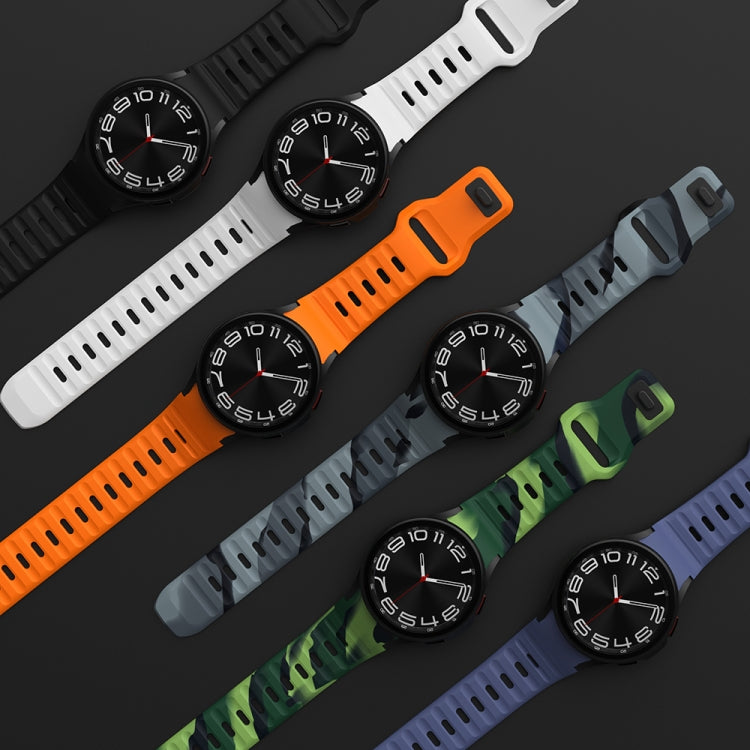 ウェーブテクスチャーリバースバックルシリコンウォッチバンド、Samsung Galaxy Watch 7 / 6 / 5 / 4用