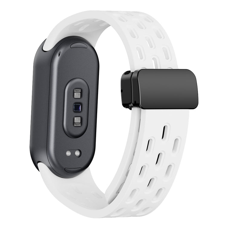 Magnetic Folding Buckle Silicone Watch Band, For Xiaomi Smart Band 9