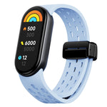Magnetic Folding Buckle Silicone Watch Band, For Xiaomi Smart Band 9