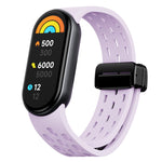 Magnetic Folding Buckle Silicone Watch Band, For Xiaomi Smart Band 9