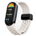 Magnetic Folding Buckle Silicone Watch Band, For Xiaomi Smart Band 9