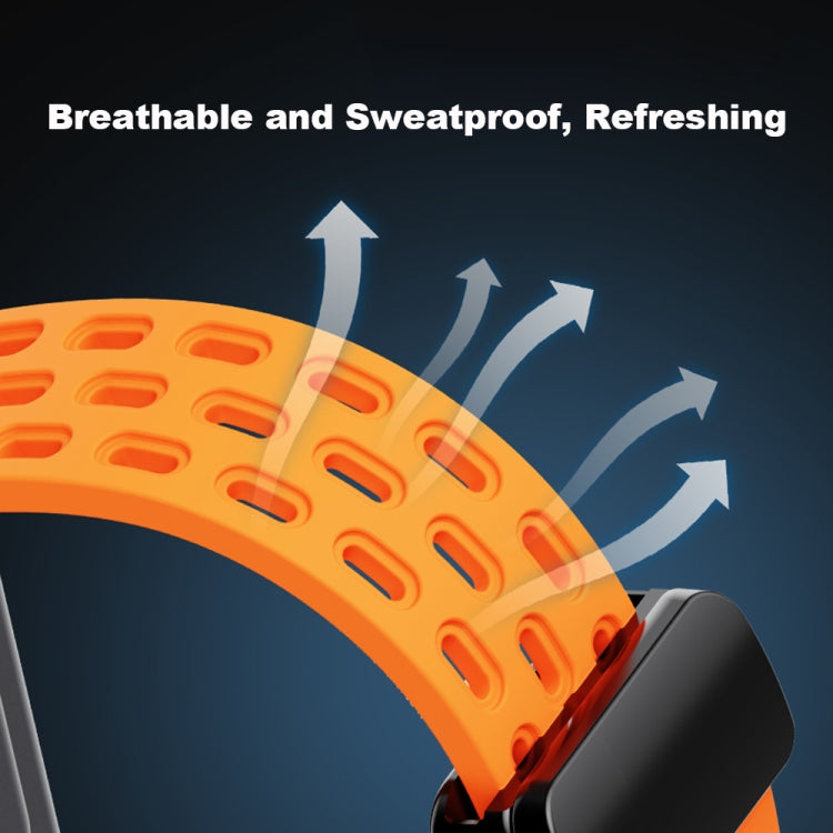Magnetic Folding Buckle Silicone Watch Band, For Xiaomi Smart Band 9