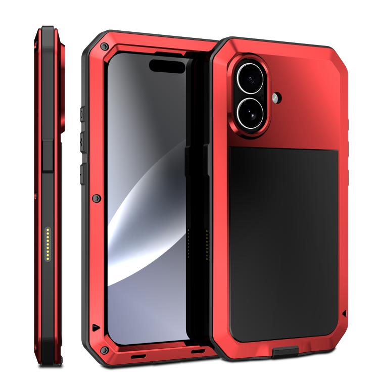 RedPepperトリプルプルーフメタルスマホケース、iPhone 17 Pro Max用、iPhone 17 Pro用、iPhone 17用、iPhone Air用、iPhone 16 Pro Max用、iPhone 16 Pro用、iPhone 16 Plus用、iPhone 16用