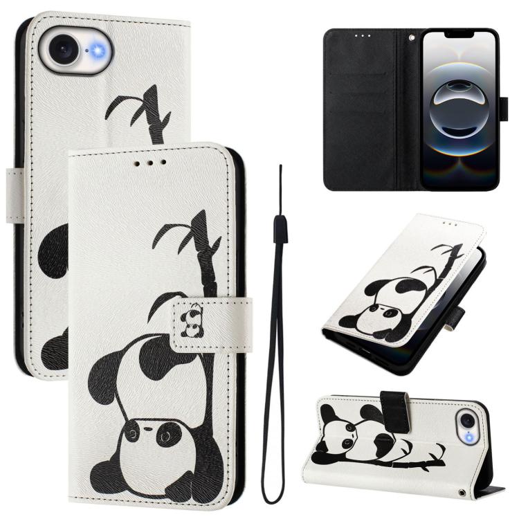 Art Colored Drawing Pattern Leather Phone Case, For iPhone 16e / 17e, For iPhone 16 Pro Max