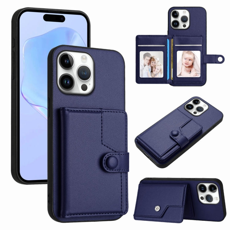 ボタンカードバッグRFID防盗スマホケース、iPhone 17 Pro Max用、iPhone 17 Pro用、iPhone 17用、iPhone Air用、iPhone 16 Pro Max用、iPhone 16 Pro用、iPhone 16 Plus用、iPhone 16用