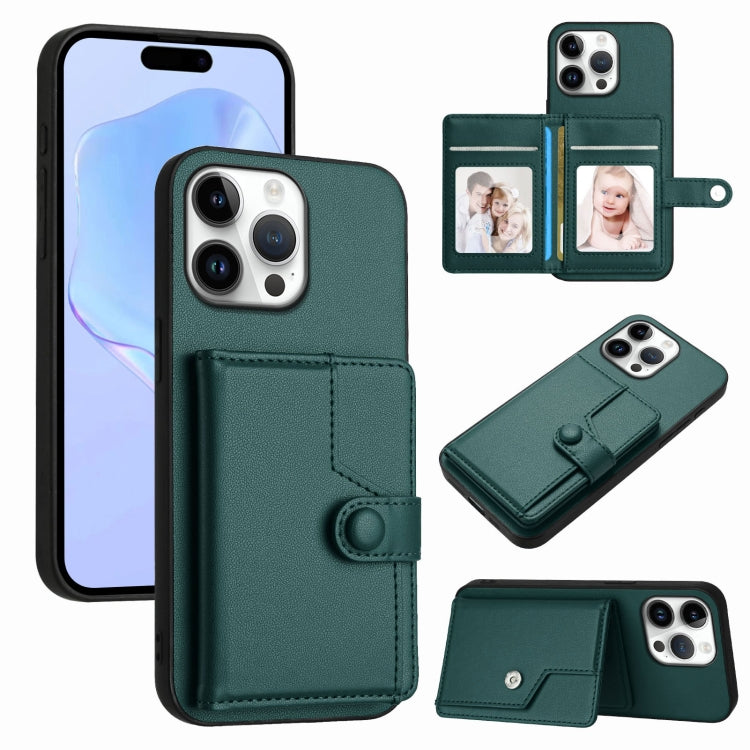ボタンカードバッグRFID防盗スマホケース、iPhone 17 Pro Max用、iPhone 17 Pro用、iPhone 17用、iPhone Air用、iPhone 16 Pro Max用、iPhone 16 Pro用、iPhone 16 Plus用、iPhone 16用