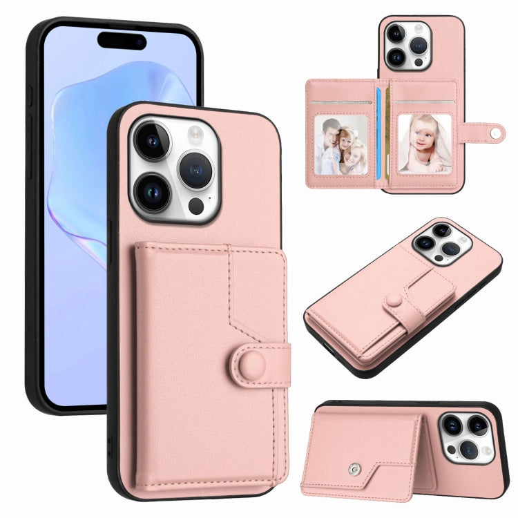 ボタンカードバッグRFID防盗スマホケース、iPhone 17 Pro Max用、iPhone 17 Pro用、iPhone 17用、iPhone Air用、iPhone 16 Pro Max用、iPhone 16 Pro用、iPhone 16 Plus用、iPhone 16用
