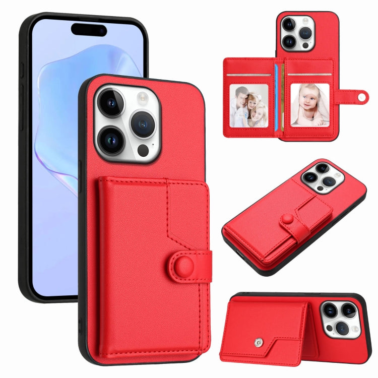 ボタンカードバッグRFID防盗スマホケース、iPhone 17 Pro Max用、iPhone 17 Pro用、iPhone 17用、iPhone Air用、iPhone 16 Pro Max用、iPhone 16 Pro用、iPhone 16 Plus用、iPhone 16用