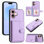 ボタンカードバッグRFID防盗スマホケース、iPhone 17 Pro Max用、iPhone 17 Pro用、iPhone 17用、iPhone Air用、iPhone 16 Pro Max用、iPhone 16 Pro用、iPhone 16 Plus用、iPhone 16用