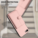 ボタンカードバッグRFID防盗スマホケース、iPhone SE 2022 / 2020用、iPhone 13 Pro Max用、iPhone 13 Pro用、iPhone 13用、iPhone 13 mini用、iPhone 12用、iPhone 12 Pro Max用、iPhone 12 Pro用