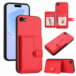 ボタンカードバッグRFID防盗スマホケース、iPhone SE 2022 / 2020用、iPhone 13 Pro Max用、iPhone 13 Pro用、iPhone 13用、iPhone 13 mini用、iPhone 12用、iPhone 12 Pro Max用、iPhone 12 Pro用