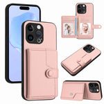 ボタンカードバッグRFID防盗スマホケース、iPhone SE 2022 / 2020用、iPhone 13 Pro Max用、iPhone 13 Pro用、iPhone 13用、iPhone 13 mini用、iPhone 12用、iPhone 12 Pro Max用、iPhone 12 Pro用