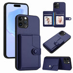 ボタンカードバッグRFID防盗スマホケース、iPhone SE 2022 / 2020用、iPhone 13 Pro Max用、iPhone 13 Pro用、iPhone 13用、iPhone 13 mini用、iPhone 12用、iPhone 12 Pro Max用、iPhone 12 Pro用