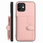 ボタンカードバッグRFID防盗スマホケース、iPhone 12 mini用、iPhone 11 Pro Max用、iPhone 11用、iPhone 11 Pro用、iPhone XS / X用、iPhone XR用、iPhone XS Max用、iPhone 8 Plus / 7 Plus用