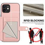 ボタンカードバッグRFID防盗スマホケース、iPhone 12 mini用、iPhone 11 Pro Max用、iPhone 11用、iPhone 11 Pro用、iPhone XS / X用、iPhone XR用、iPhone XS Max用、iPhone 8 Plus / 7 Plus用