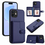 ボタンカードバッグRFID防盗スマホケース、iPhone 12 mini用、iPhone 11 Pro Max用、iPhone 11用、iPhone 11 Pro用、iPhone XS / X用、iPhone XR用、iPhone XS Max用、iPhone 8 Plus / 7 Plus用