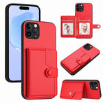 ボタンカードバッグRFID防盗スマホケース、iPhone 12 mini用、iPhone 11 Pro Max用、iPhone 11用、iPhone 11 Pro用、iPhone XS / X用、iPhone XR用、iPhone XS Max用、iPhone 8 Plus / 7 Plus用