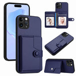 ボタンカードバッグRFID防盗スマホケース、iPhone 12 mini用、iPhone 11 Pro Max用、iPhone 11用、iPhone 11 Pro用、iPhone XS / X用、iPhone XR用、iPhone XS Max用、iPhone 8 Plus / 7 Plus用