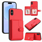 ボタンカードバッグRFID防盗スマホケース、iPhone 12 mini用、iPhone 11 Pro Max用、iPhone 11用、iPhone 11 Pro用、iPhone XS / X用、iPhone XR用、iPhone XS Max用、iPhone 8 Plus / 7 Plus用