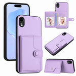 ボタンカードバッグRFID防盗スマホケース、iPhone 12 mini用、iPhone 11 Pro Max用、iPhone 11用、iPhone 11 Pro用、iPhone XS / X用、iPhone XR用、iPhone XS Max用、iPhone 8 Plus / 7 Plus用