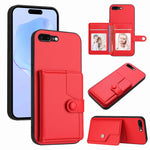 ボタンカードバッグRFID防盗スマホケース、iPhone 12 mini用、iPhone 11 Pro Max用、iPhone 11用、iPhone 11 Pro用、iPhone XS / X用、iPhone XR用、iPhone XS Max用、iPhone 8 Plus / 7 Plus用