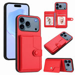 ボタンカードバッグRFID防盗スマホケース、iPhone 17 Pro Max用、iPhone 17 Pro用、iPhone 17用、iPhone Air用、iPhone 16 Pro Max用、iPhone 16 Pro用、iPhone 16 Plus用、iPhone 16用