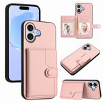 ボタンカードバッグRFID防盗スマホケース、iPhone 17 Pro Max用、iPhone 17 Pro用、iPhone 17用、iPhone Air用、iPhone 16 Pro Max用、iPhone 16 Pro用、iPhone 16 Plus用、iPhone 16用