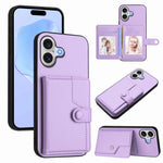 ボタンカードバッグRFID防盗スマホケース、iPhone 17 Pro Max用、iPhone 17 Pro用、iPhone 17用、iPhone Air用、iPhone 16 Pro Max用、iPhone 16 Pro用、iPhone 16 Plus用、iPhone 16用