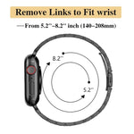 スリムセブンビーズスリングショットバックルメタルウォッチバンド、Apple Watch 46mm / 49mm / 45mm / 44mm用、Apple Watch 42mm / 41mm / 40mm / 38mm用