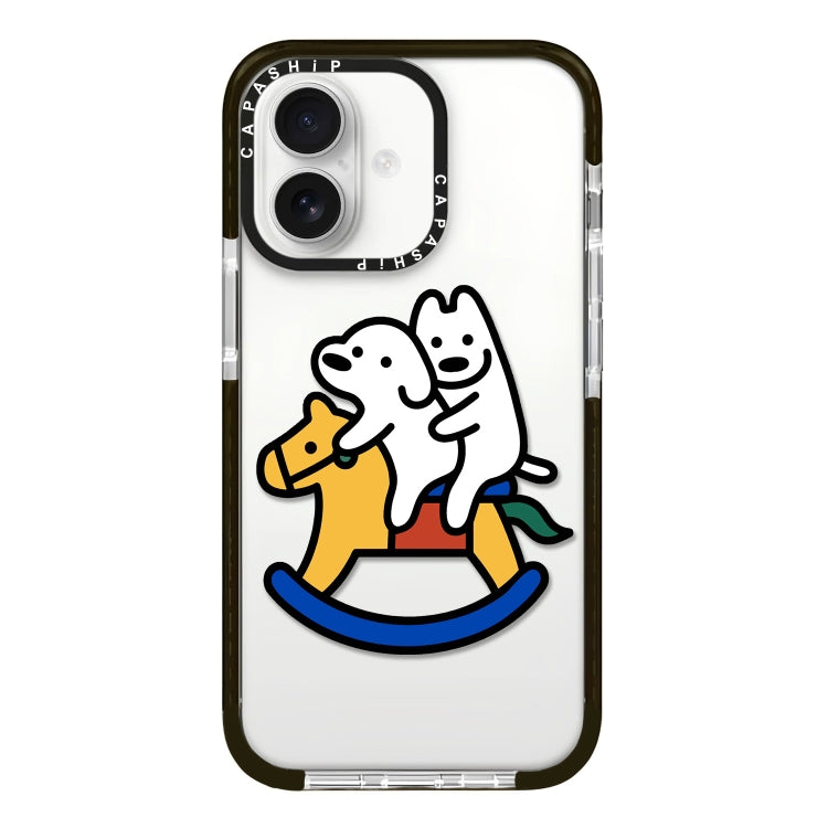 Simple Illustration Pattern Full Coverage Phone Case, For iPhone 16 Plus