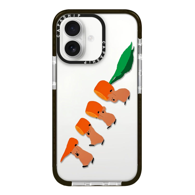 Simple Illustration Pattern Full Coverage Phone Case, For iPhone 16 Plus