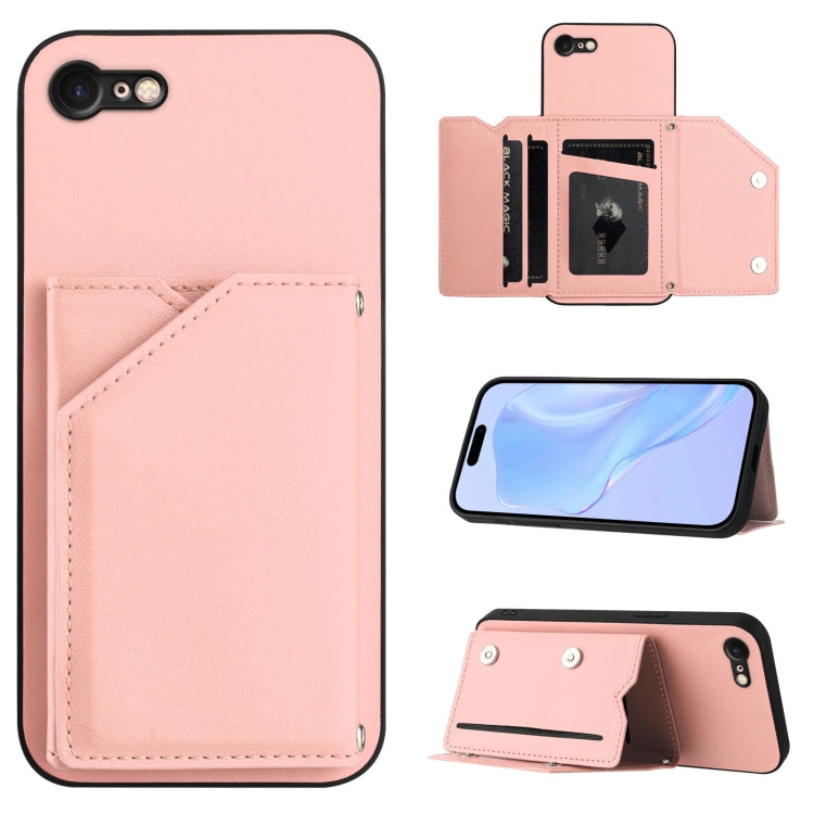 スキンフィール4カードスロット付きリストストラップ付き電話ケース、iPhone 7 / 8 / SE 2020 2022用、iPhone 13 Pro Max用、iPhone 13 Pro用、iPhone 13用、iPhone 13 mini用、iPhone 12用、iPhone 12 Pro Max用、iPhone 12 Pro用