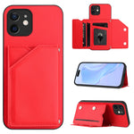 スキンフィール4カードスロット付きリストストラップ付き電話ケース、iPhone 12 mini用、iPhone 11 Pro Max用、iPhone 11用、iPhone 11 Pro用、iPhone X / XS用、iPhone XR用、iPhone XS Max用、iPhone 7 Plus / 8 Plus用