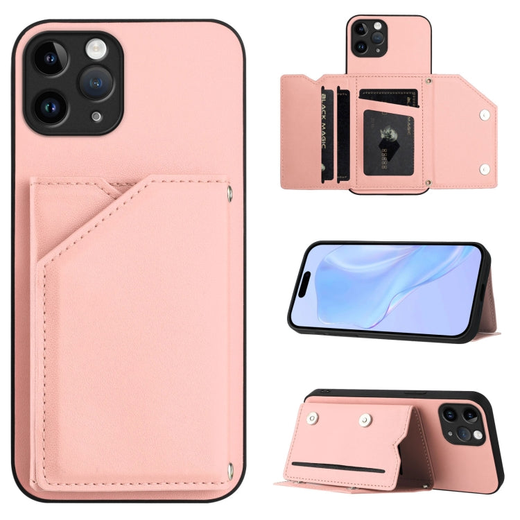スキンフィール4カードスロット付きリストストラップ付き電話ケース、iPhone 12 mini用、iPhone 11 Pro Max用、iPhone 11用、iPhone 11 Pro用、iPhone X / XS用、iPhone XR用、iPhone XS Max用、iPhone 7 Plus / 8 Plus用